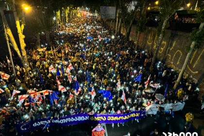 არა რუსულ კანონს, აქცია, ევროპის მოედანი